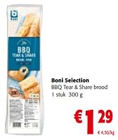 Promoties Boni selection bbq tear + share brood - Boni - Geldig van 22/05/2024 tot 04/06/2024 bij Colruyt