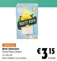 Promoties Boni selection fruity pops citroen - Boni - Geldig van 22/05/2024 tot 04/06/2024 bij Colruyt