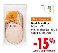 Promoties Boni selection kipfilet bbq - Boni - Geldig van 22/05/2024 tot 04/06/2024 bij Colruyt