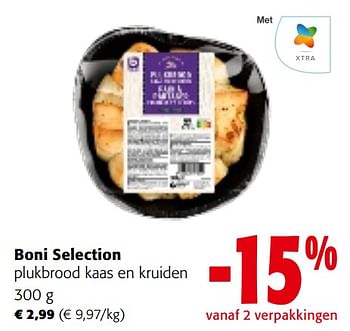 Promoties Boni selection plukbrood kaas en kruiden - Boni - Geldig van 22/05/2024 tot 04/06/2024 bij Colruyt