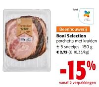 Promoties Boni selection porchetta met kruiden - Boni - Geldig van 22/05/2024 tot 04/06/2024 bij Colruyt