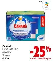 Promoties Canard fresh disc blue navulling - Canard WC - Geldig van 22/05/2024 tot 04/06/2024 bij Colruyt