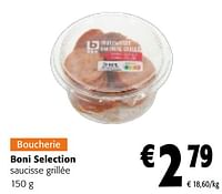 Promotions Boni selection saucisse grillée - Boni - Valide de 22/05/2024 à 04/06/2024 chez Colruyt