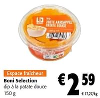 Promotions Boni selection dip à la patate douce - Boni - Valide de 22/05/2024 à 04/06/2024 chez Colruyt