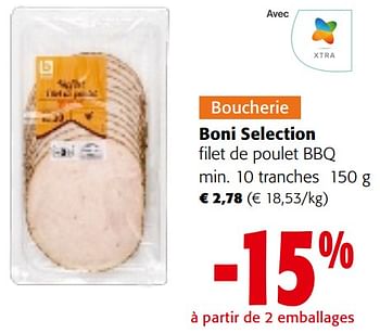 Promotions Boni selection filet de poulet bbq - Boni - Valide de 22/05/2024 à 04/06/2024 chez Colruyt
