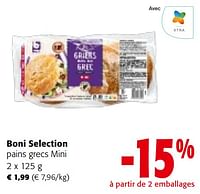 Promotions Boni selection pains grecs mini - Boni - Valide de 22/05/2024 à 04/06/2024 chez Colruyt