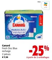 Promotions Canard fresh disc blue recharge - Canard WC - Valide de 22/05/2024 à 04/06/2024 chez Colruyt