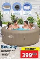 Promotions Whirlpool gonflable lay-z spa palm springs - BestWay - Valide de 29/05/2024 à 04/06/2024 chez Lidl