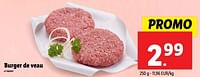 Promotions Burger de veau - Produit maison - Lidl - Valide de 29/05/2024 à 04/06/2024 chez Lidl