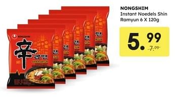 Promoties Nongshim instant noedels shin ramyun - Nongshim - Geldig van 19/05/2024 tot 01/06/2024 bij Ochama