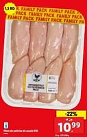Promotions Filets de poitrine de poulet xxl - Produit maison - Lidl - Valide de 29/05/2024 à 04/06/2024 chez Lidl