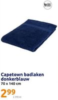 Promoties Capetown badlaken donkerblauw - Huismerk - Action - Geldig van 22/05/2024 tot 28/05/2024 bij Action