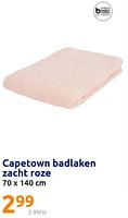 Promoties Capetown badlaken zacht roze - Huismerk - Action - Geldig van 22/05/2024 tot 28/05/2024 bij Action