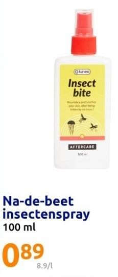 Promoties Na-de-beet insectenspray - Lunea - Geldig van 22/05/2024 tot 28/05/2024 bij Action