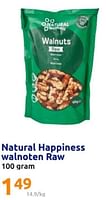 Promoties Natural happiness walnoten raw - Natural Happiness - Geldig van 22/05/2024 tot 28/05/2024 bij Action