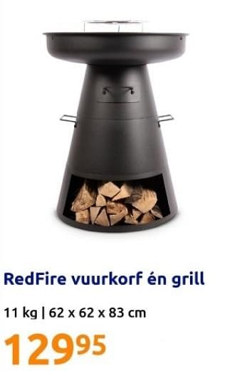 Promoties Redfire vuurkorf én grill - Redfire - Geldig van 22/05/2024 tot 28/05/2024 bij Action