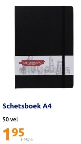 Promoties Schetsboek a4 - Huismerk - Action - Geldig van 22/05/2024 tot 28/05/2024 bij Action