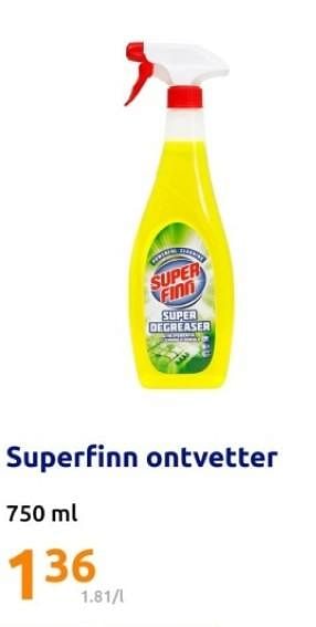 Promoties Superfinn ontvetter - Superfinn - Geldig van 22/05/2024 tot 28/05/2024 bij Action