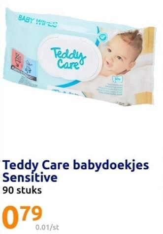 Promoties Teddy care babydoekjes sensitive - Teddy Care - Geldig van 22/05/2024 tot 28/05/2024 bij Action