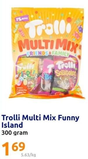 Promoties Trolli multi mix funny island - Trolli - Geldig van 22/05/2024 tot 28/05/2024 bij Action