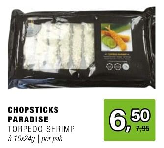 Promoties Chopsticks paradise torpedo shrimp - Huismerk - Amazing Oriental - Geldig van 15/05/2024 tot 04/06/2024 bij Amazing Oriental