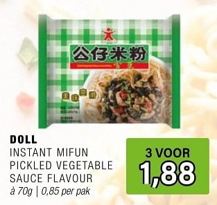 Promoties Doll instant mifun pickled vegetable sauce flavour - Döll - Geldig van 15/05/2024 tot 04/06/2024 bij Amazing Oriental