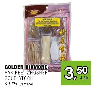 Promoties Golden diamond pak kee tangshen soup stock - Huismerk - Amazing Oriental - Geldig van 15/05/2024 tot 04/06/2024 bij Amazing Oriental