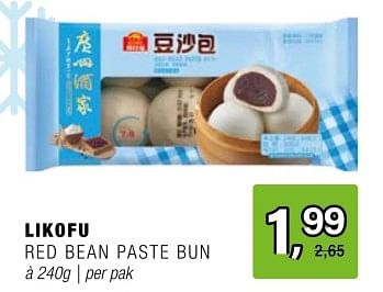 Promoties Likofu red bran paste bun - Huismerk - Amazing Oriental - Geldig van 15/05/2024 tot 04/06/2024 bij Amazing Oriental