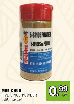 Promoties Mee chun five spice powder - Huismerk - Amazing Oriental - Geldig van 15/05/2024 tot 04/06/2024 bij Amazing Oriental