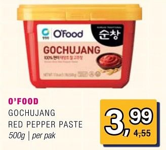 Promoties O`food gochujang red pepper paste - O'Food - Geldig van 15/05/2024 tot 04/06/2024 bij Amazing Oriental