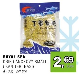 Promoties Royal sea dried anchovy small ikan teri nasi - Royal Sea - Geldig van 15/05/2024 tot 04/06/2024 bij Amazing Oriental