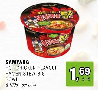 Promoties Samyang hot chicken flavour ramen stew big bowl - Samyang - Geldig van 15/05/2024 tot 04/06/2024 bij Amazing Oriental