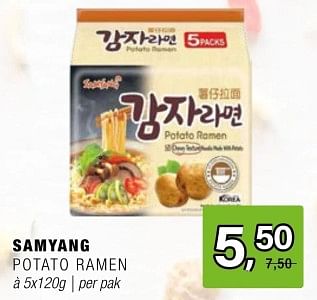 Promoties Samyang potato ramen - Samyang - Geldig van 15/05/2024 tot 04/06/2024 bij Amazing Oriental