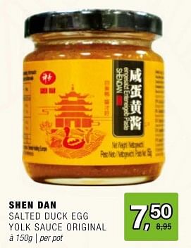 Promoties Shen dan salted duck egg yolk sauce original - Huismerk - Amazing Oriental - Geldig van 15/05/2024 tot 04/06/2024 bij Amazing Oriental
