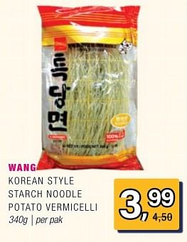 Promoties Wang korean style starch noodle potato vermicelli - Wang - Geldig van 15/05/2024 tot 04/06/2024 bij Amazing Oriental
