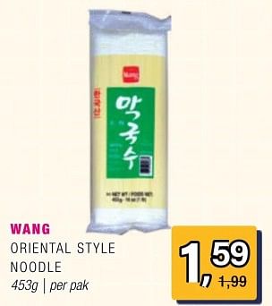 Promoties Wang oriental style noodle - Wang - Geldig van 15/05/2024 tot 04/06/2024 bij Amazing Oriental