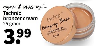 Promoties Technic bronzer cream - Technic - Geldig van 21/05/2024 tot 03/06/2024 bij Wibra
