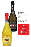 Promoties Aperitief martini brut - Martini - Geldig van 22/05/2024 tot 04/06/2024 bij Alvo