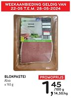 Promoties Blokpastei alvo - Huismerk - Alvo - Geldig van 22/05/2024 tot 04/06/2024 bij Alvo