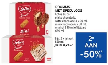 Promoties Roomijs met speculoos lotus biscoff ijstaart - Lotus Bakeries - Geldig van 22/05/2024 tot 04/06/2024 bij Alvo