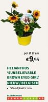 Promoties Helianthus sunbelievable brown eyed girl - Huismerk - Horta - Geldig van 22/05/2024 tot 02/06/2024 bij Horta