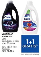 Promoties Vloeibaar wasmiddel coral black velvet - Coral - Geldig van 22/05/2024 tot 04/06/2024 bij Alvo