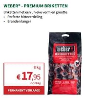 Promoties Weber premium briketten - Weber - Geldig van 22/05/2024 tot 02/06/2024 bij Horta