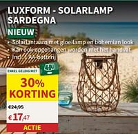 Promoties Luxform solarlamp sardegna - LuxForm - Geldig van 22/05/2024 tot 02/06/2024 bij Horta