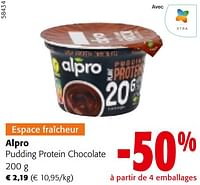Promotions Alpro pudding protein chocolate - Alpro - Valide de 22/05/2024 à 04/06/2024 chez Colruyt