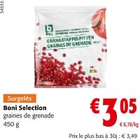 Promotions Boni selection graines de grenade - Boni - Valide de 22/05/2024 à 04/06/2024 chez Colruyt