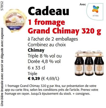Promotions Chimay triple - Chimay - Valide de 22/05/2024 à 04/06/2024 chez Colruyt