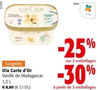 Promotions Ola carte d’or vanille de madagascar - Ola - Valide de 22/05/2024 à 04/06/2024 chez Colruyt