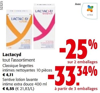 Promotions Lactacyd tout l’assortiment - Lactacyd - Valide de 22/05/2024 à 04/06/2024 chez Colruyt