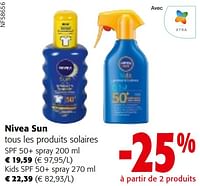 Promotions Nivea sun tous les produits solaires - Nivea - Valide de 22/05/2024 à 04/06/2024 chez Colruyt